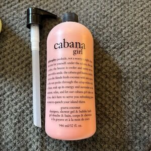 NEW:‎ Philosophy Cabana Girl 32 Oz Shampoo, Shower Gel & Bubble Bath Pump Sealed